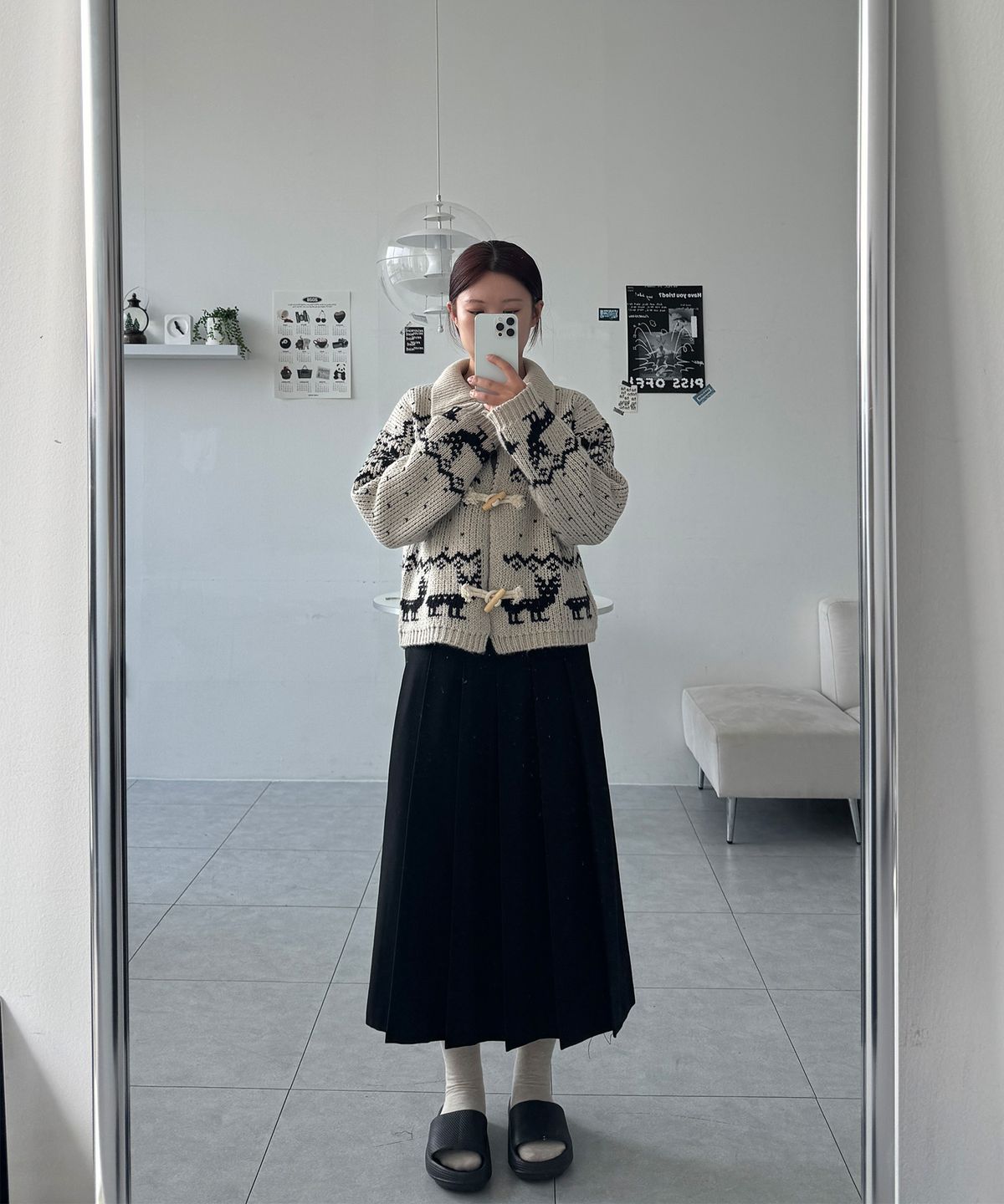 미쏘(MIXXO) 롱 플리츠 스커트 RE WHFV1QG_MIWWHFC1QG