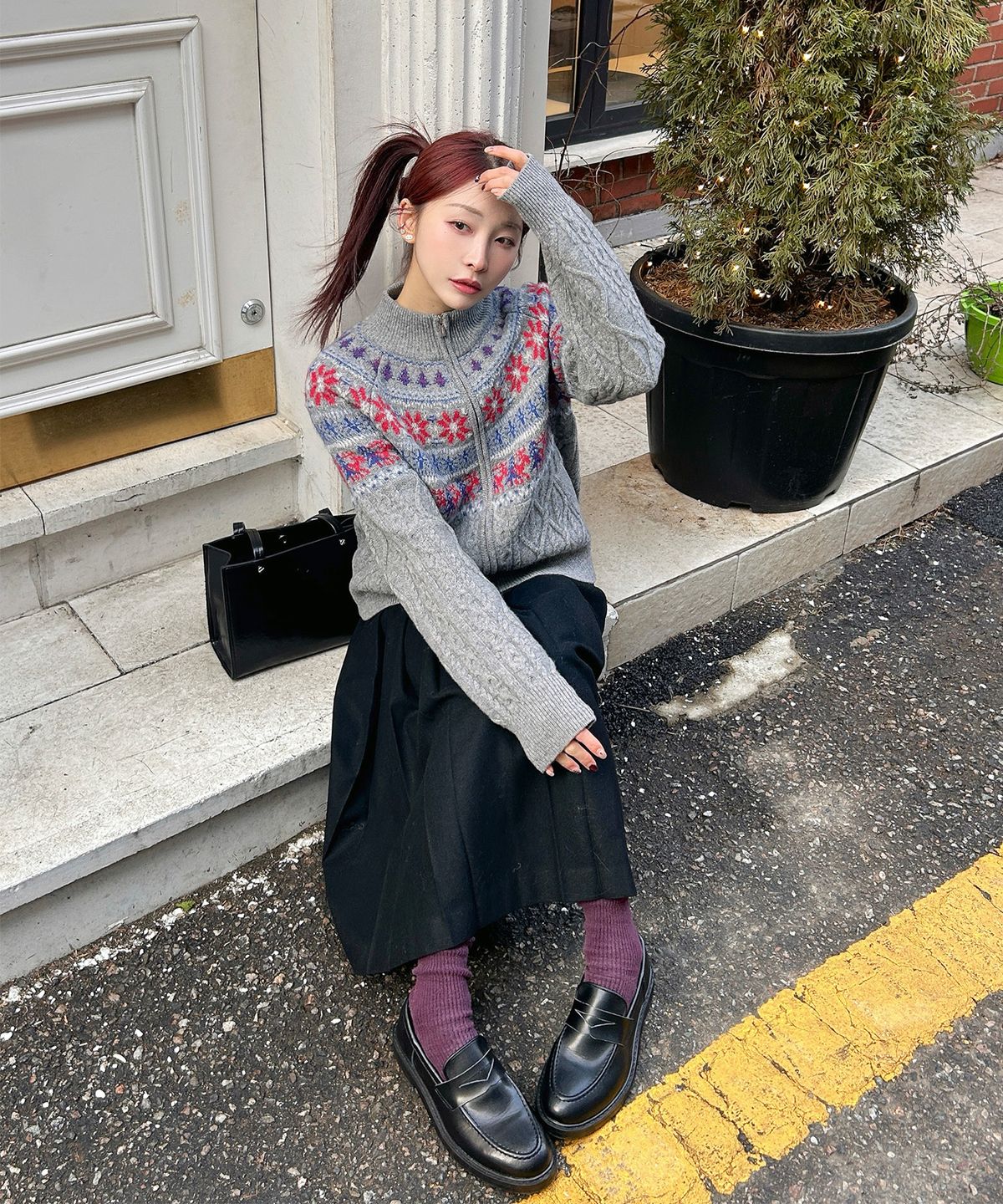 미쏘(MIXXO) 롱 플리츠 스커트 RE WHFV1QG_MIWWHFC1QG