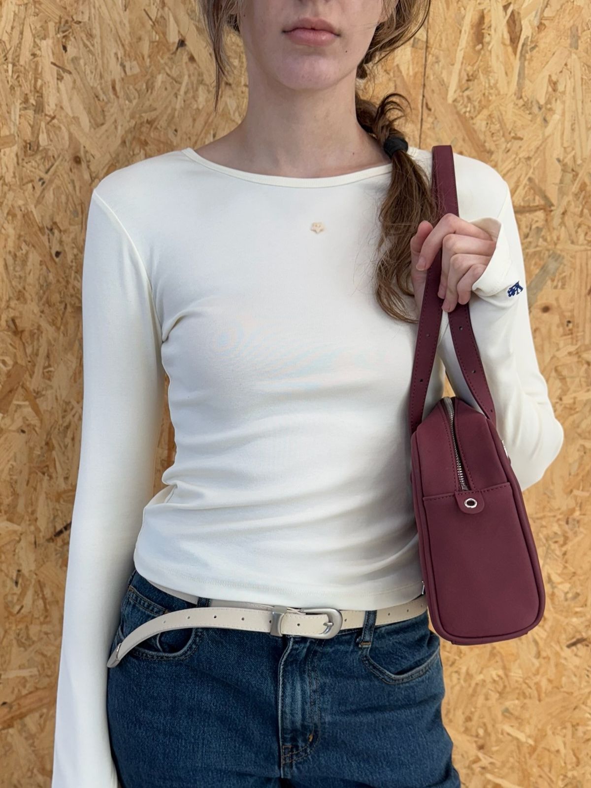아이세이예르(ISAYYERR) Yerr Square Bag (burgundy)