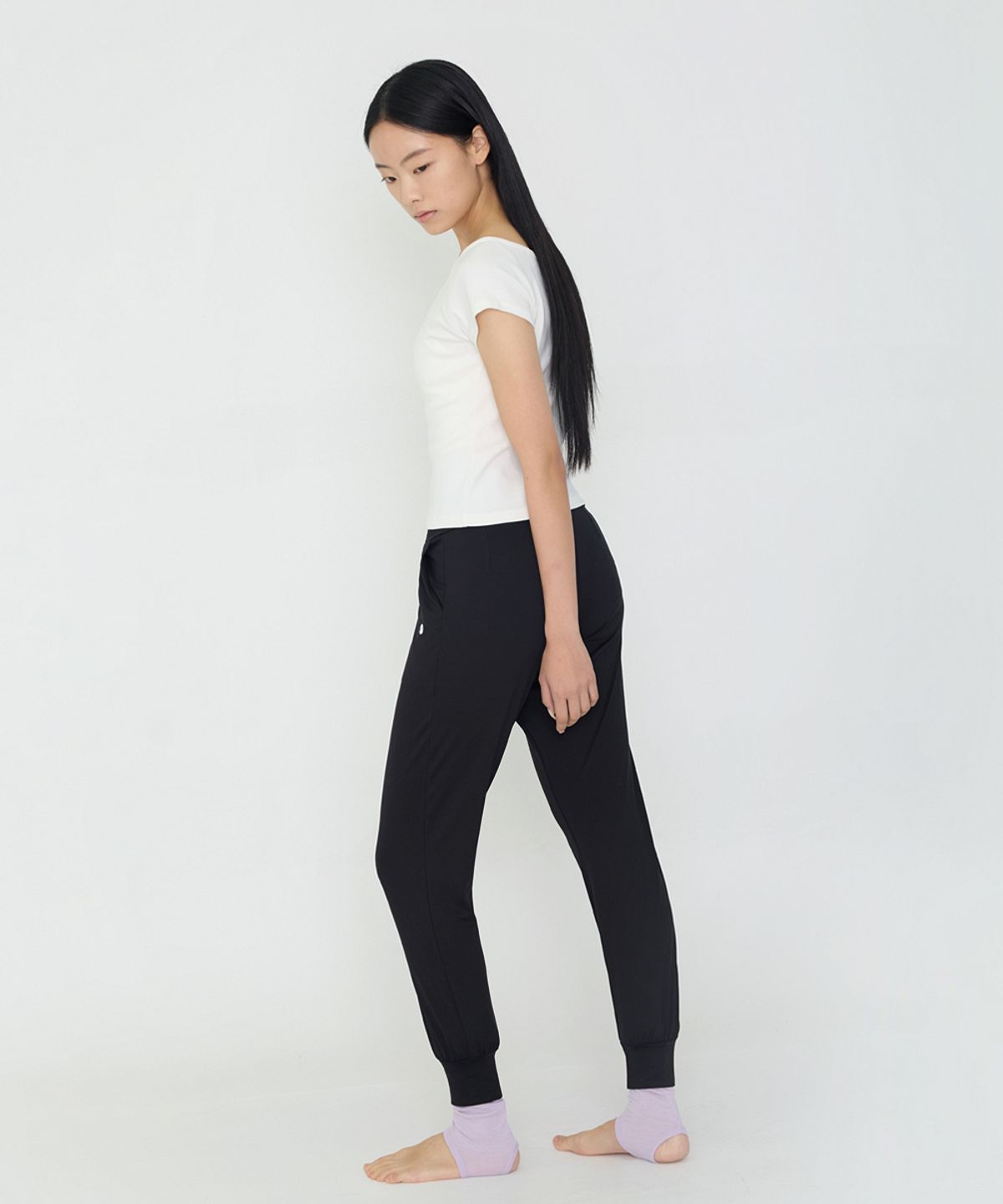 데비웨어(DEVIWEAR) 여성 요가복 DEVI-DO1001-화이트 필라테스 [DO] 소프트 캡 슬리브 티셔츠