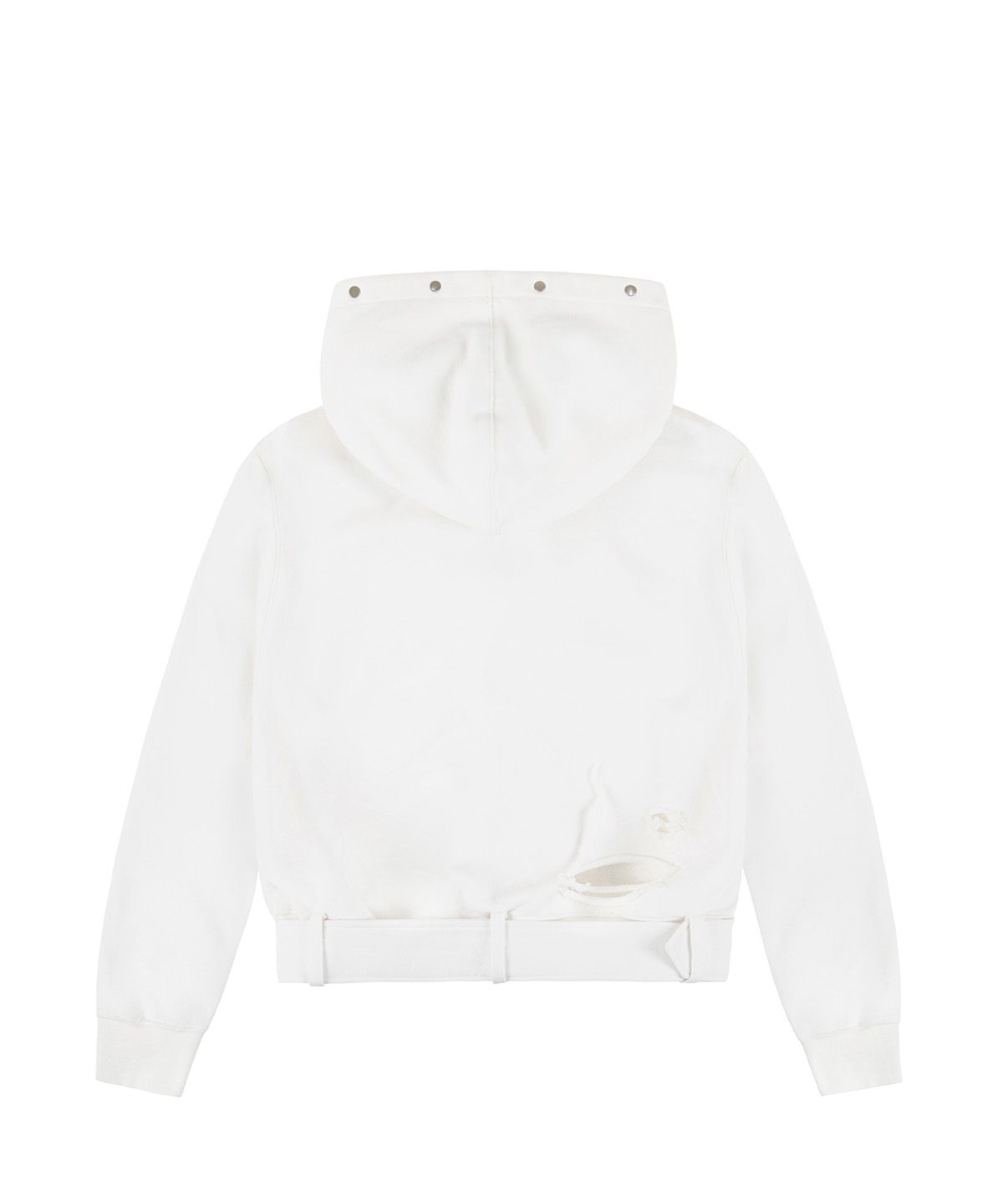 이와이이알(EYEER) Belted Fur Hoodie Zip-up - White