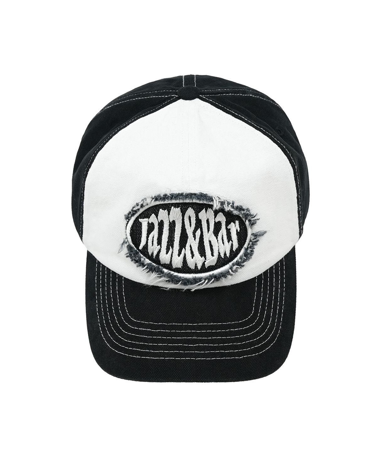 재즈앤바(JAZZ&BAR) 6P Denim Patch Logo Cap (Black & White)