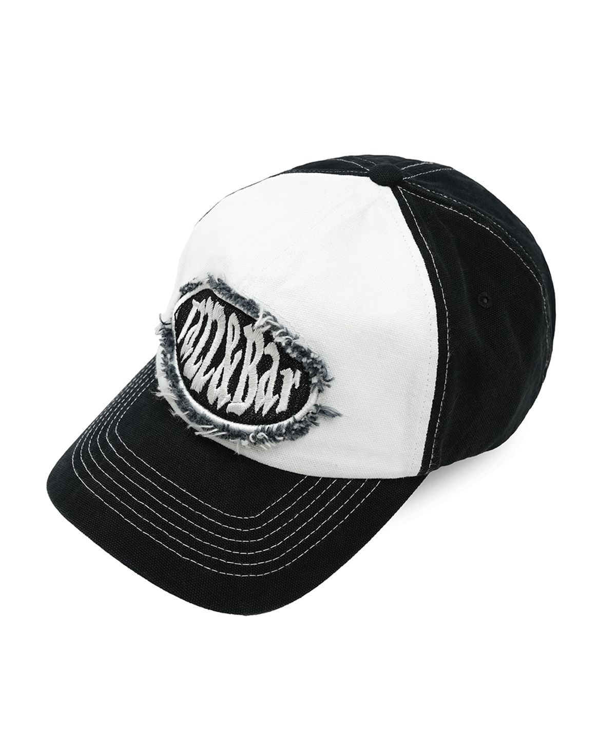재즈앤바(JAZZ&BAR) 6P Denim Patch Logo Cap (Black & White)