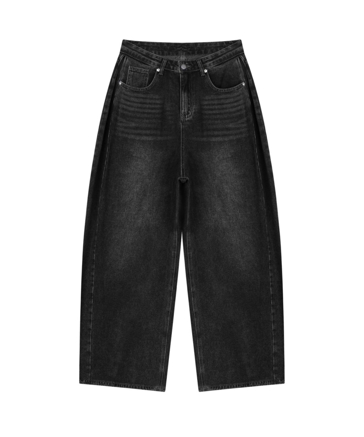 엔티이티(NTET) Vintage side pintuck denim pants (black)