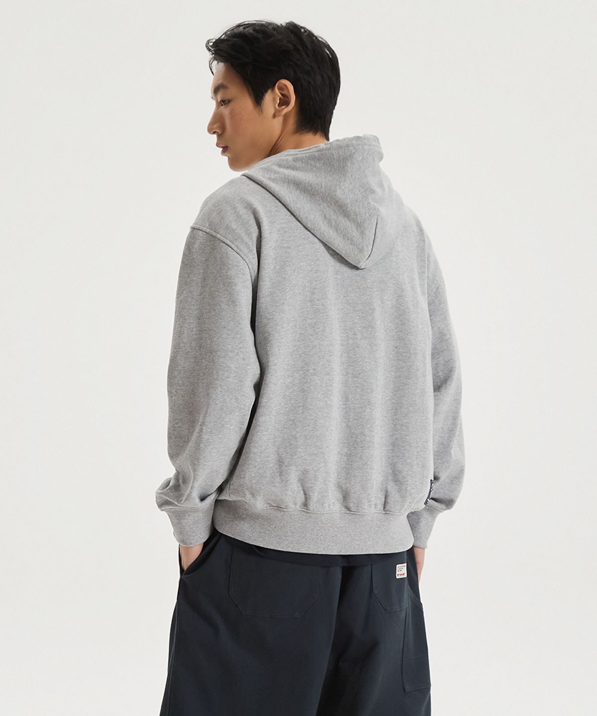 뉴발란스(NEW BALANCE) NBMDG11213 / UNI NEW GREY 그래픽 후드 집업 (GRAY)