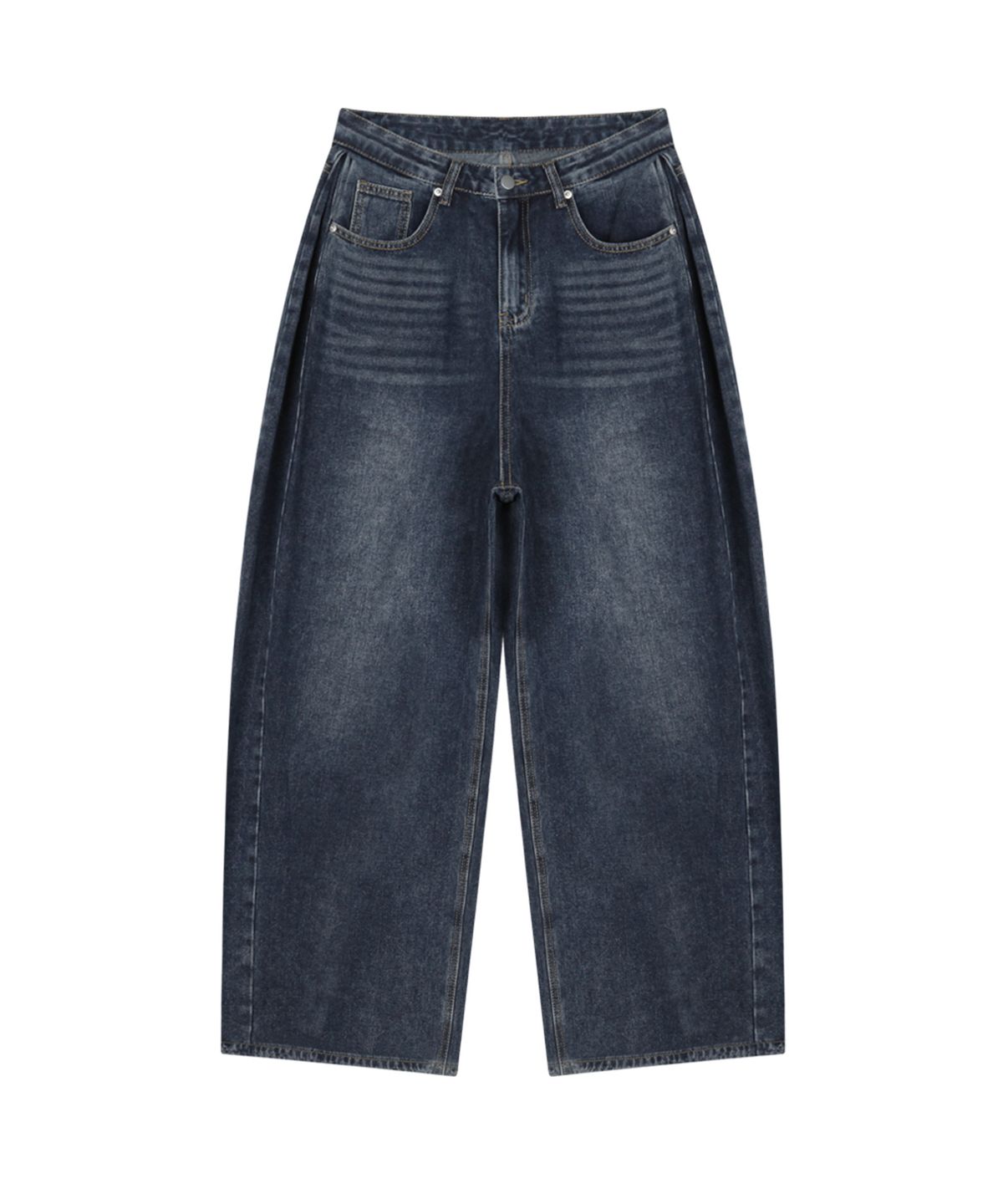 엔티이티(NTET) Vintage side pintuck denim pants (dark blue)