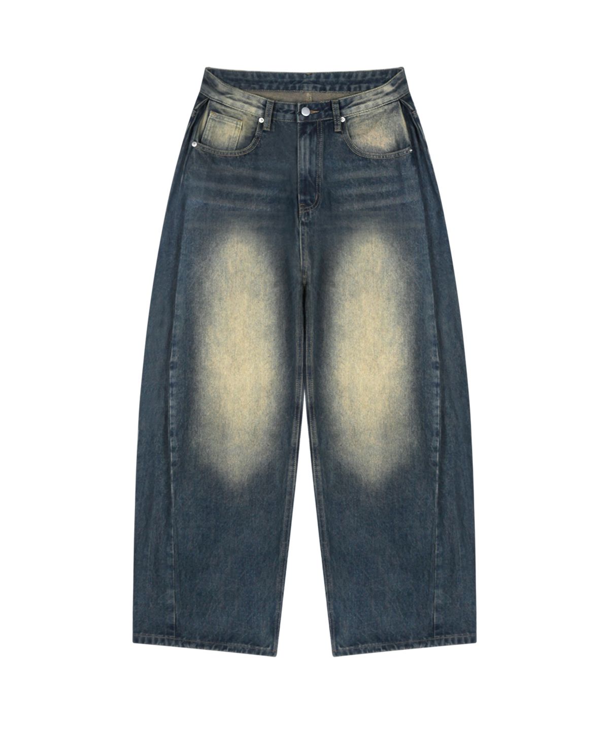엔티이티(NTET) Vintage side pintuck denim pants (muddy indigo)