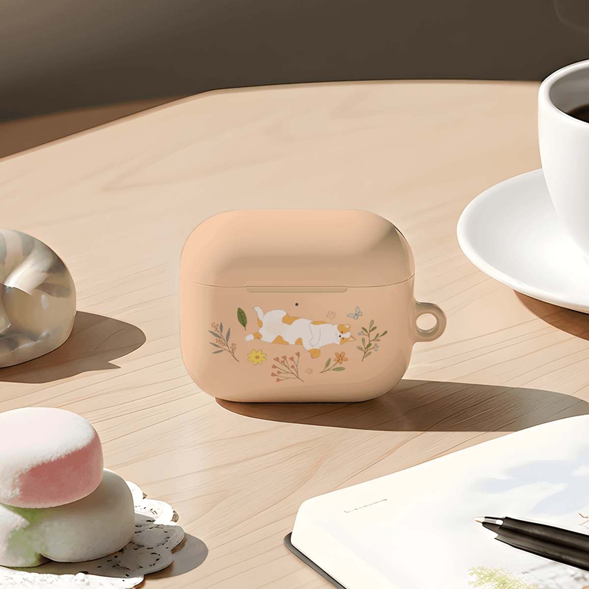 아칸(AKAN) 아칸 종이비행 고양이꽃밭 에어팟 하드케이스