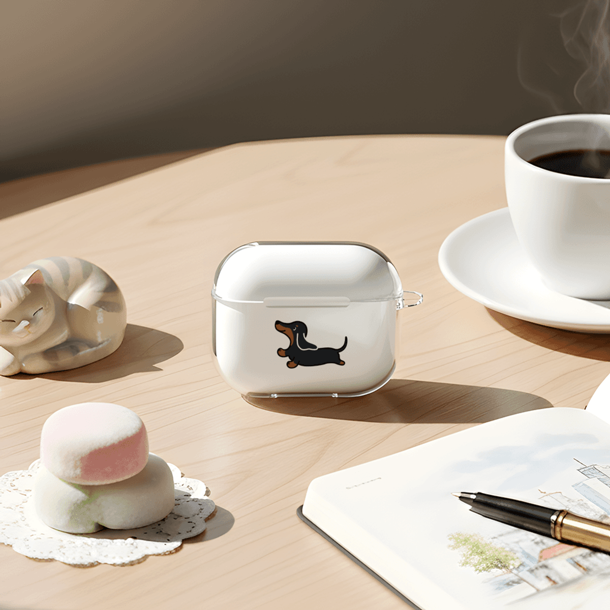 아칸(AKAN) 아칸 그노 날아라닥스훈트 에어팟 투명케이스