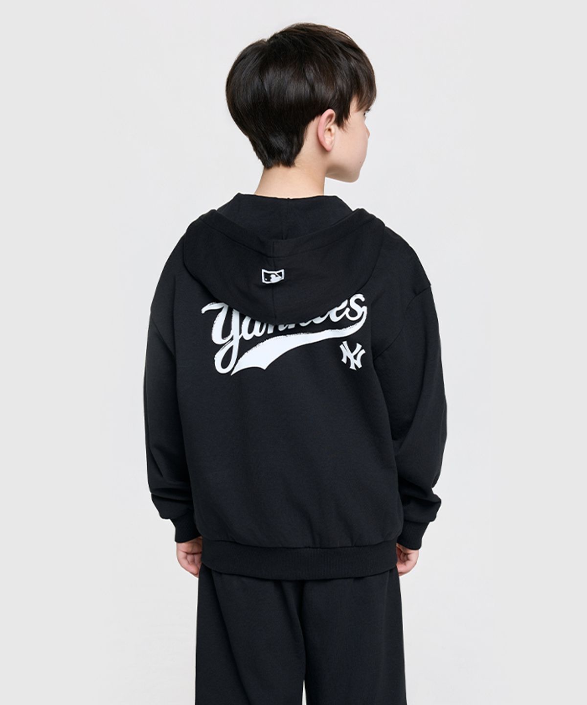 엠엘비 키즈(MLB KIDS) 스포티브 베이직 후드 집업 세트 NY (Black)