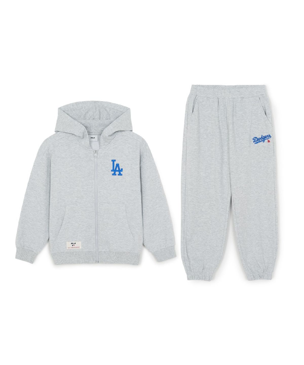 엠엘비 키즈(MLB KIDS) 스포티브 베이직 후드 집업 세트 LA (L.Melange Grey)
