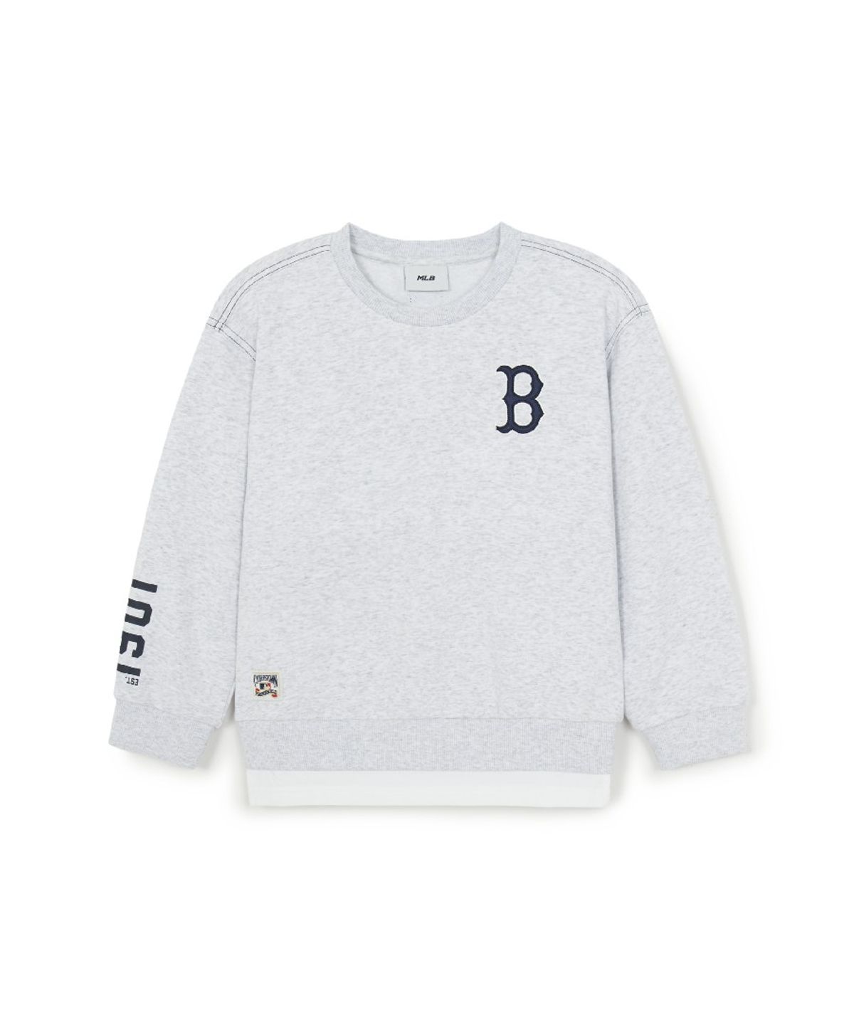 엠엘비 키즈(MLB KIDS) 스포티브 베이직 레이어드 맨투맨세트 BOS (L.Melange Grey)