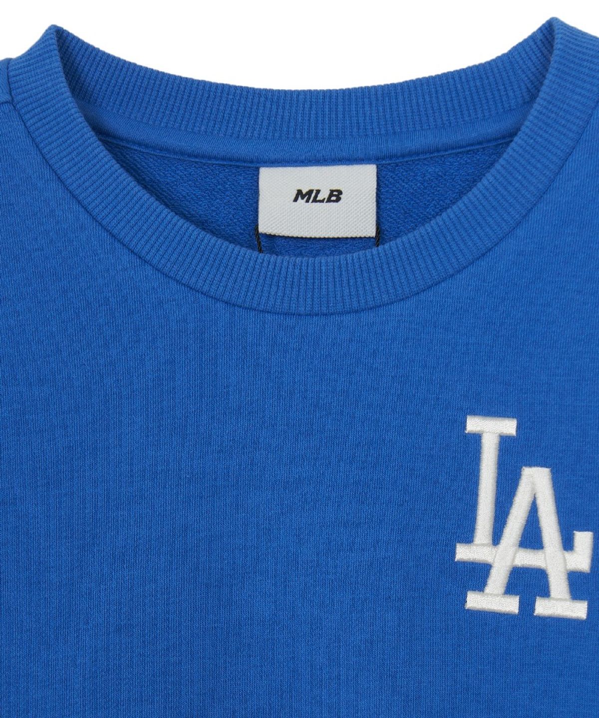 엠엘비 키즈(MLB KIDS) 스포티브 베이직 레터링 맨투맨 LA (Cobalt Blue)