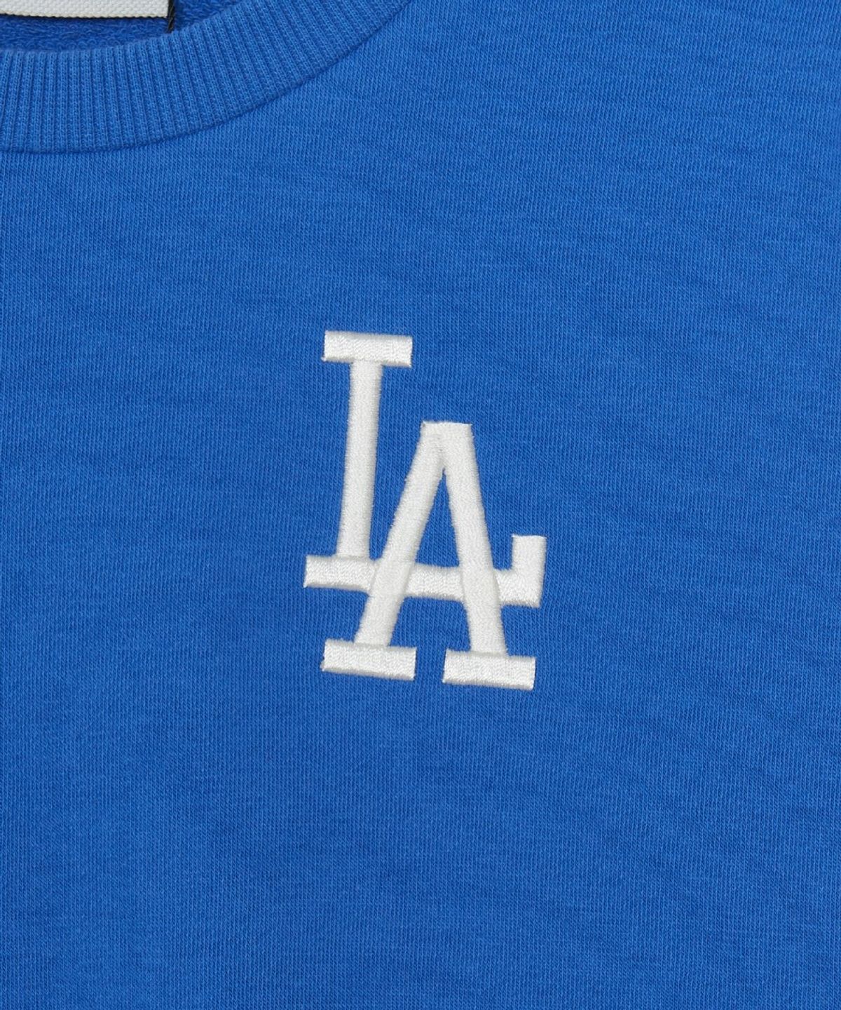 엠엘비 키즈(MLB KIDS) 스포티브 베이직 레터링 맨투맨 LA (Cobalt Blue)
