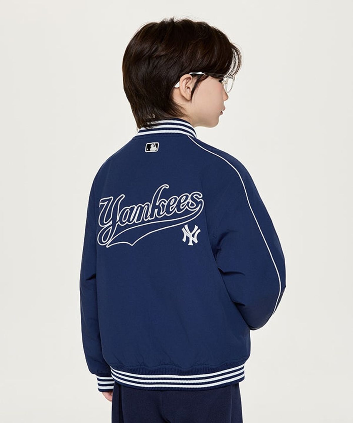 엠엘비 키즈(MLB KIDS) 스포티브 컬시브 나일론 패딩 점퍼 NY (Navy)