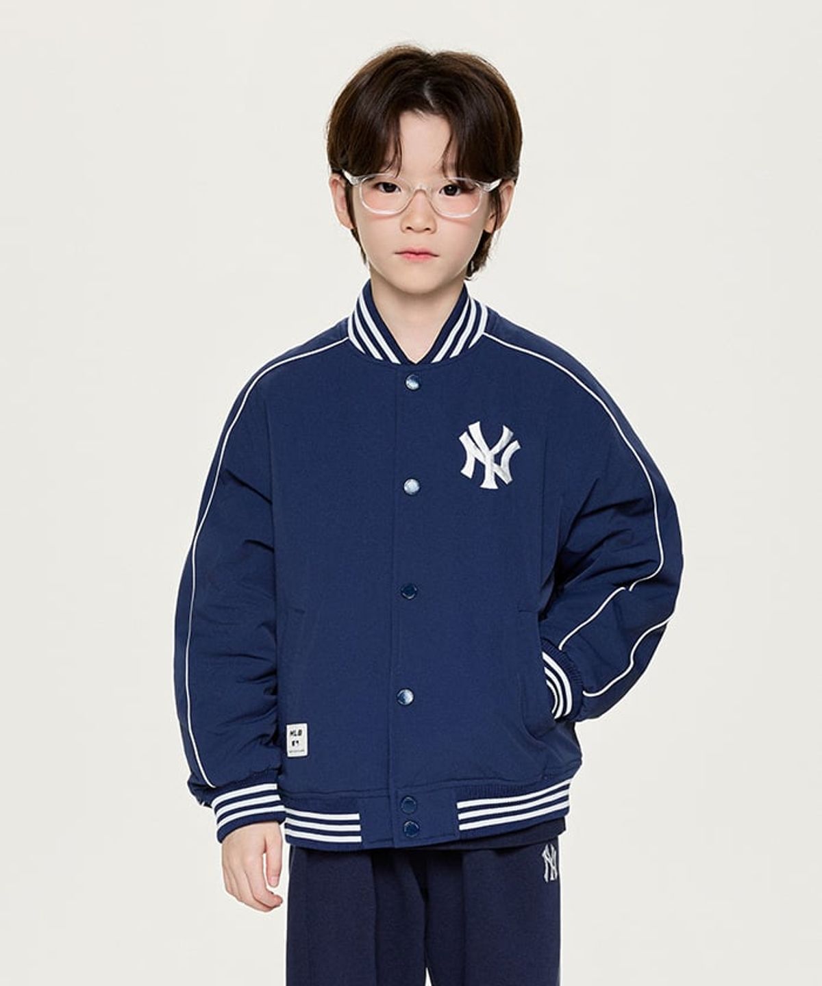 엠엘비 키즈(MLB KIDS) 스포티브 컬시브 나일론 패딩 점퍼 NY (Navy)