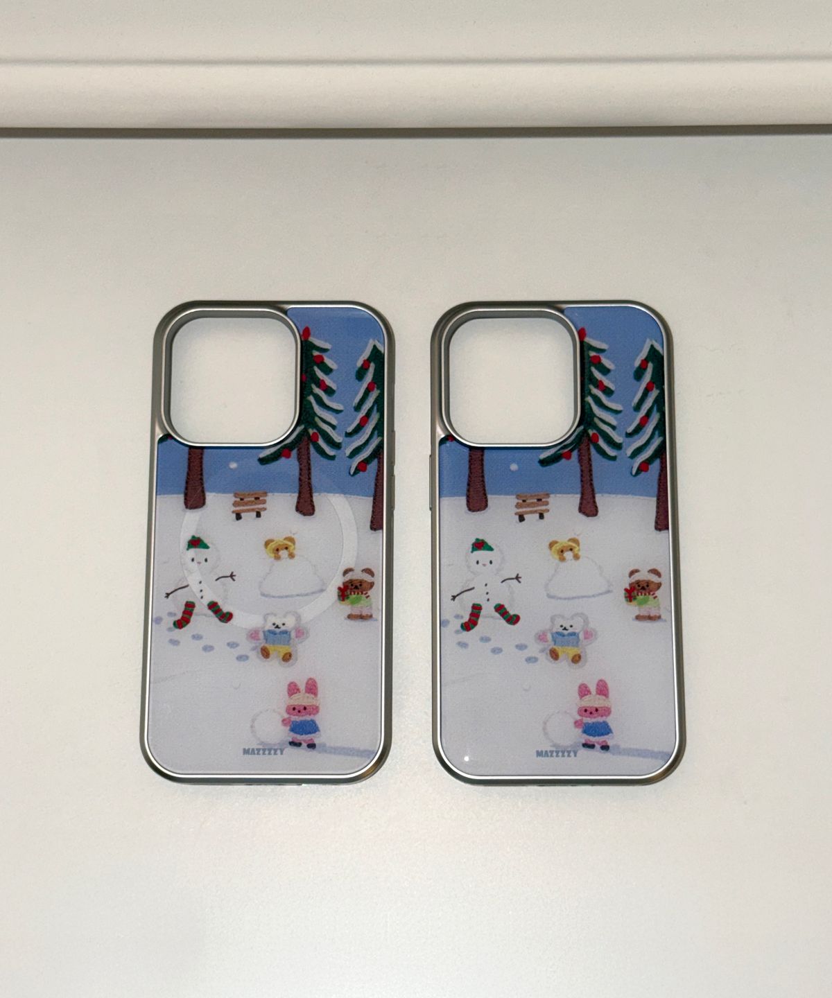 마찌(MAZZZZY) [Silver] Snowman Time Case