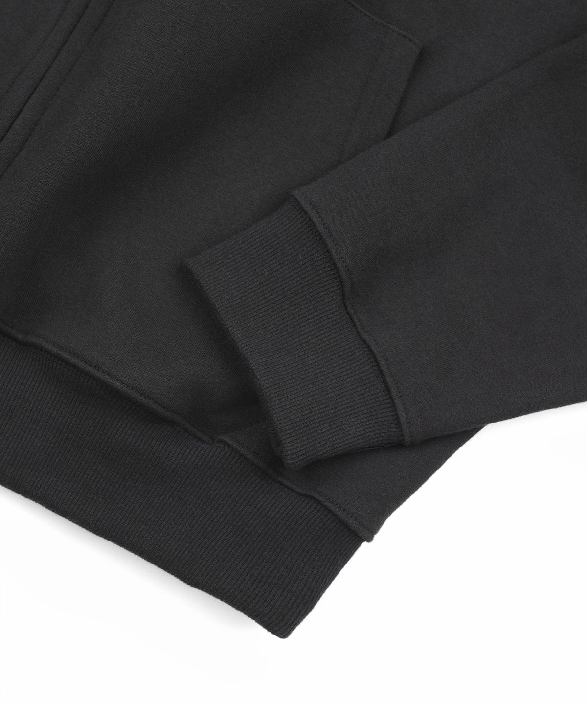 이지노이지(EASY NO EASY) 니들 워크 후드 집업 - 블랙