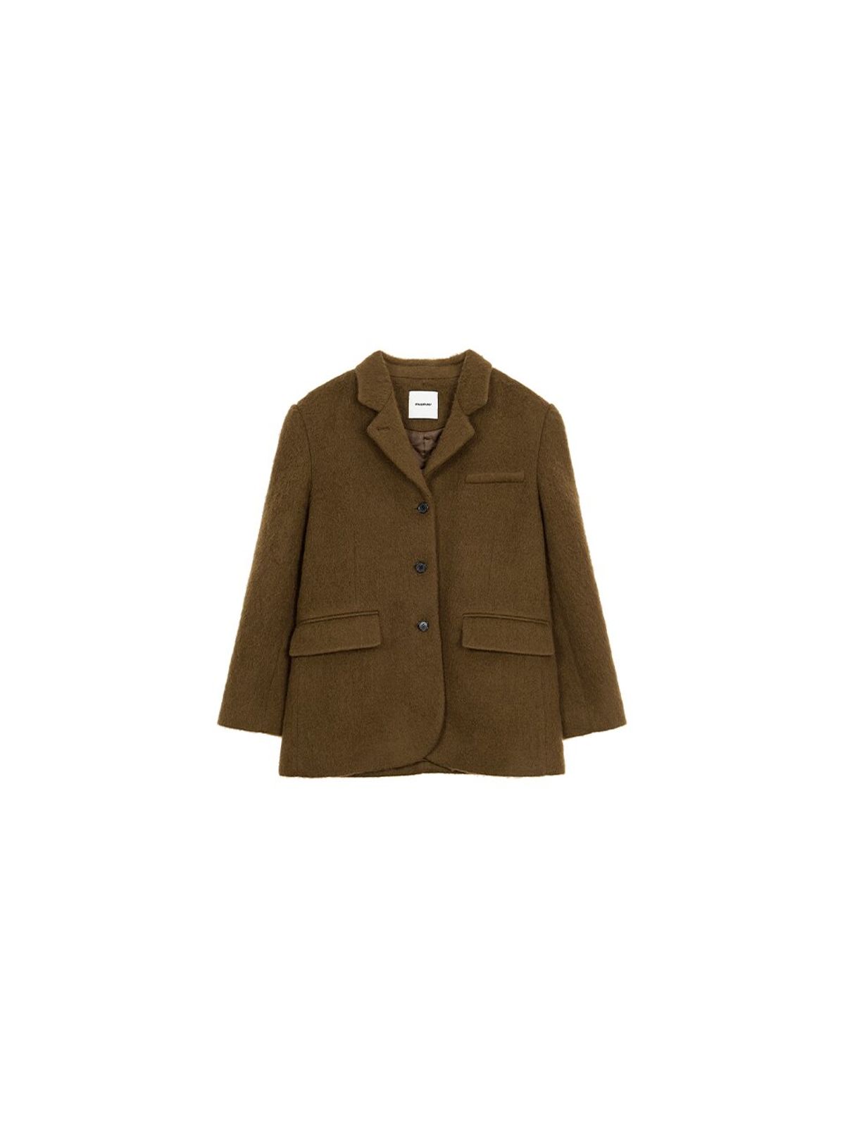 뮈뮈에르(MUEMUER) Three-Button Hairy Single Jacket MU2599JK901M_BROWN