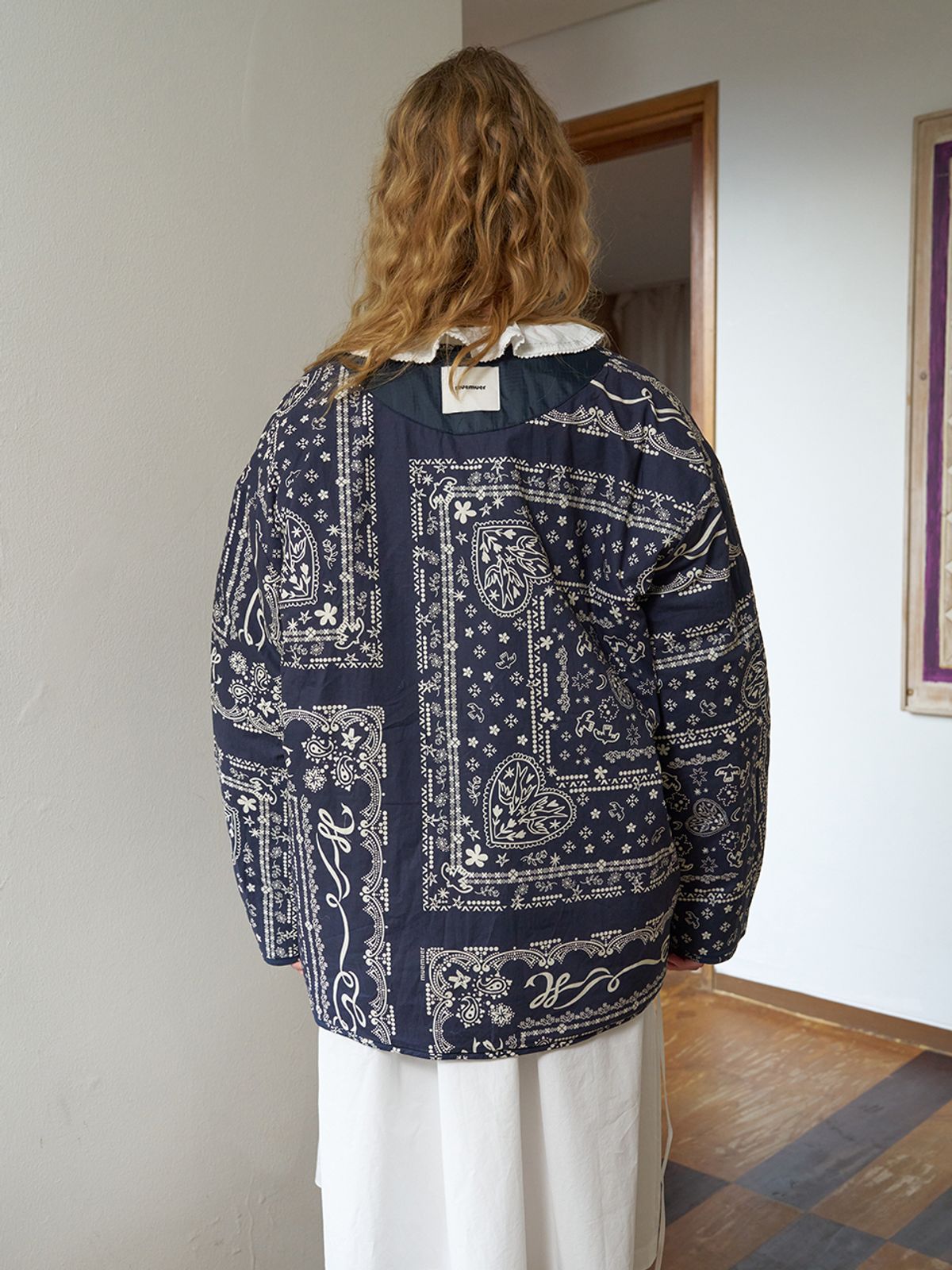 뮈뮈에르(MUEMUER) Reversible Paisley pattern Quilted Jacket MU2611PD501V