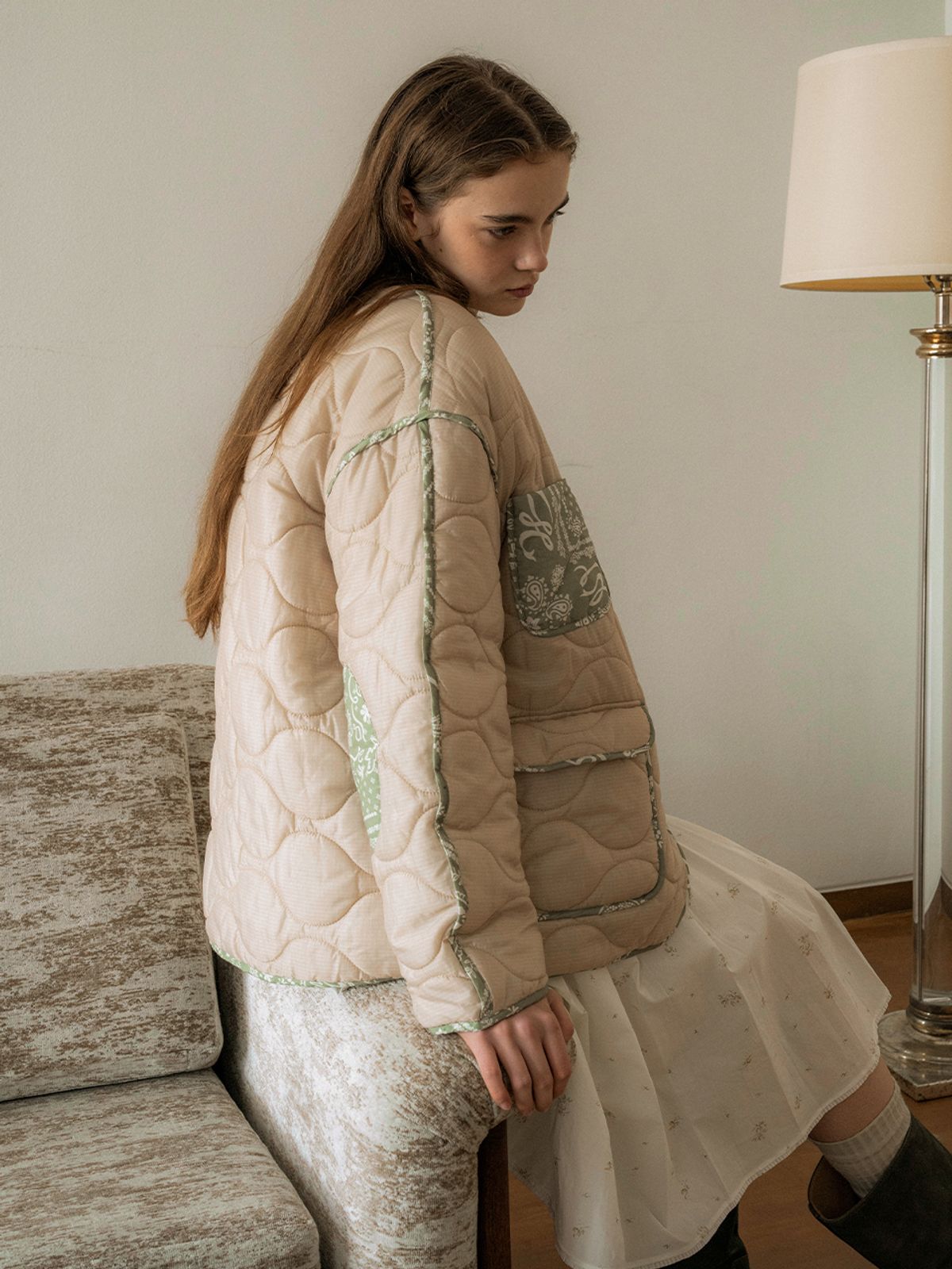 뮈뮈에르(MUEMUER) Reversible Paisley pattern Quilted Jacket MU2611PD501V
