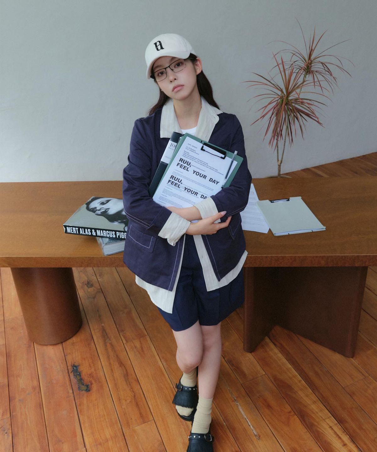 루 서울(RUU SEOUL) 시그니처 베이직 볼캡 아이보리