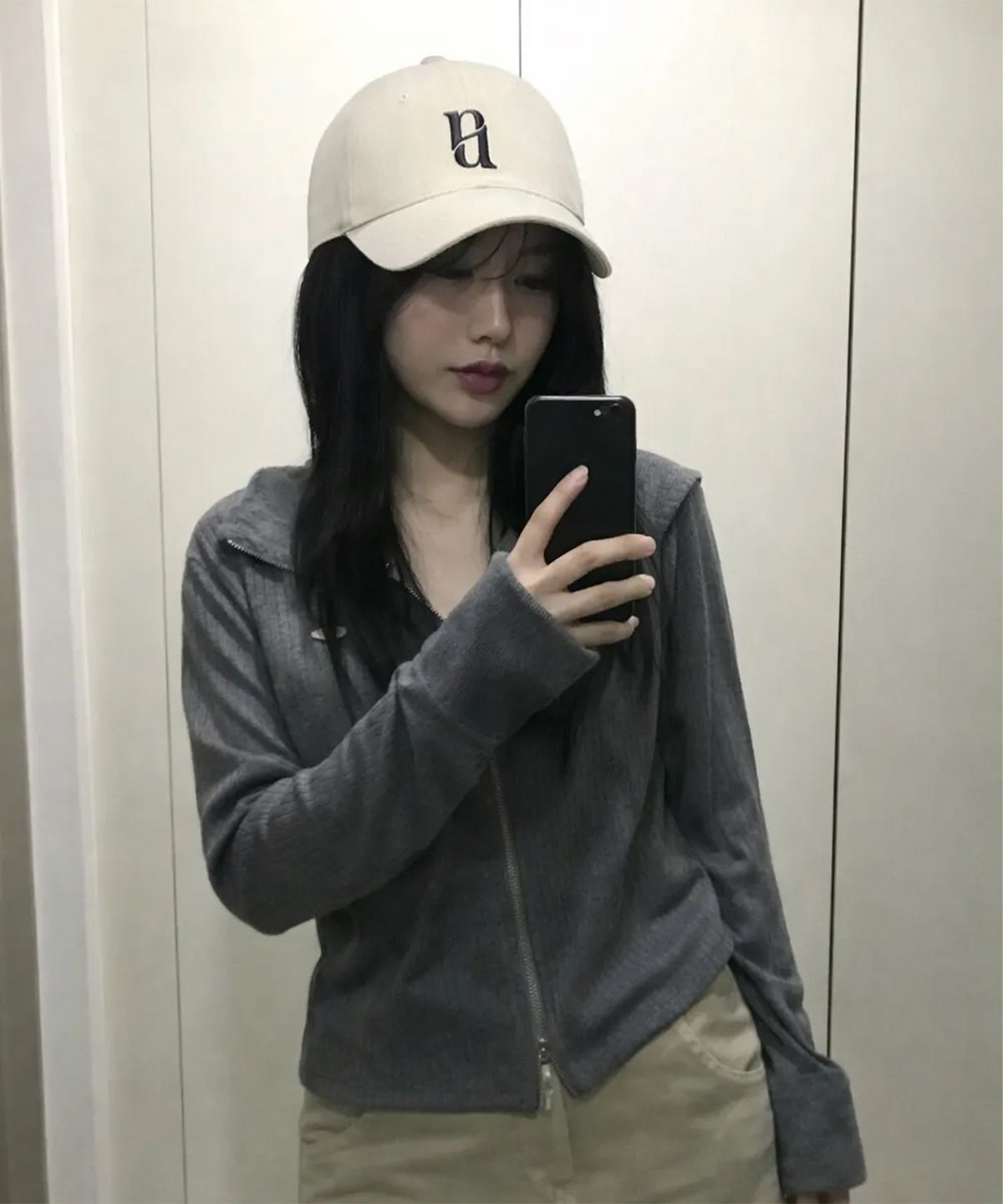 루 서울(RUU SEOUL) 시그니처 베이직 볼캡 아이보리