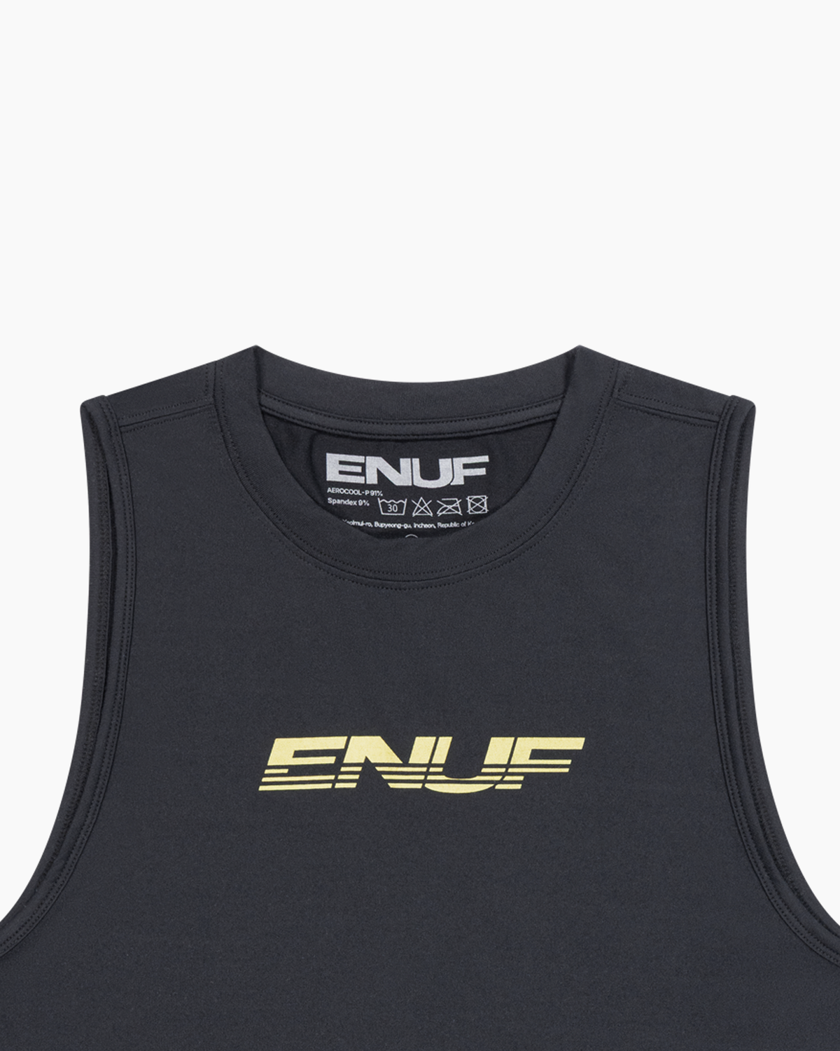 이너프(ENUF) ENUF RUN 필드 블랙 민소매크롭