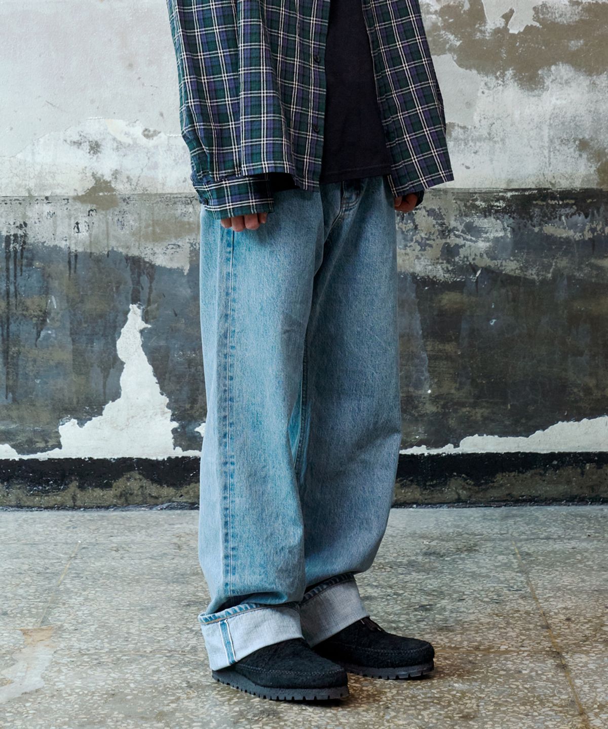 덴메이드(DENMADE) DEN1763 Selvedge Wide Fit (90s Retro Blue)