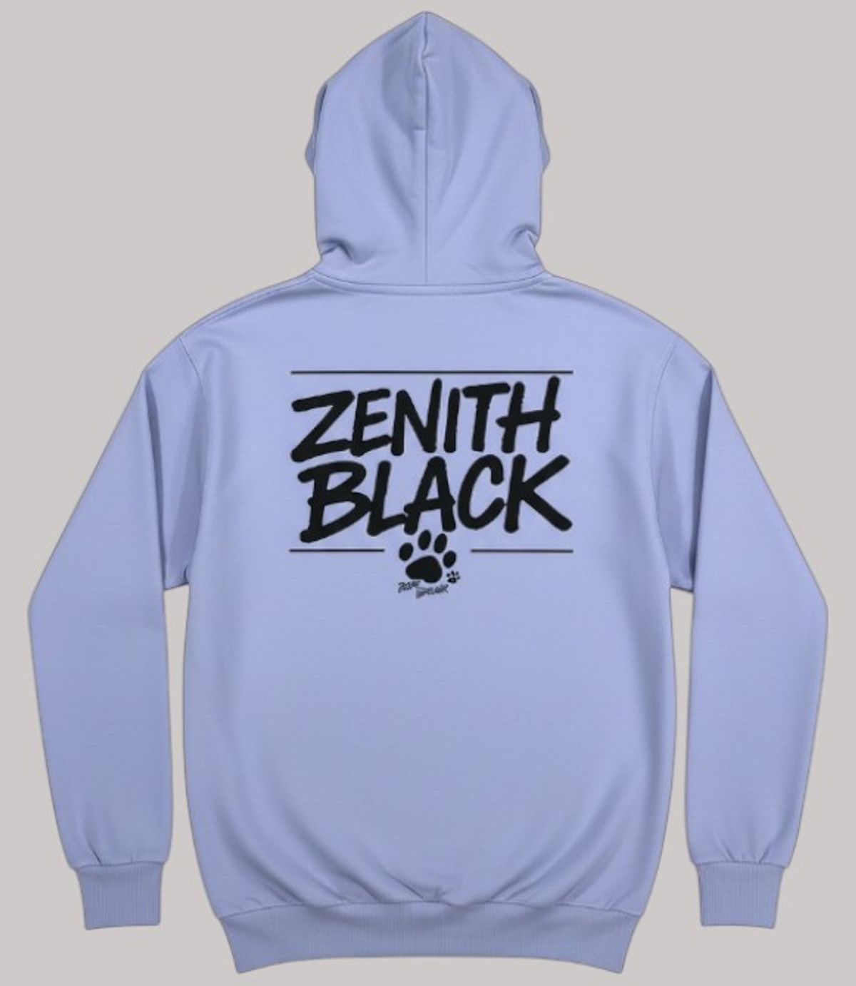 지블랙(ZBLACK) 스텐다드 제니스 블랙 기본로고 오버핏 후드 퍼플