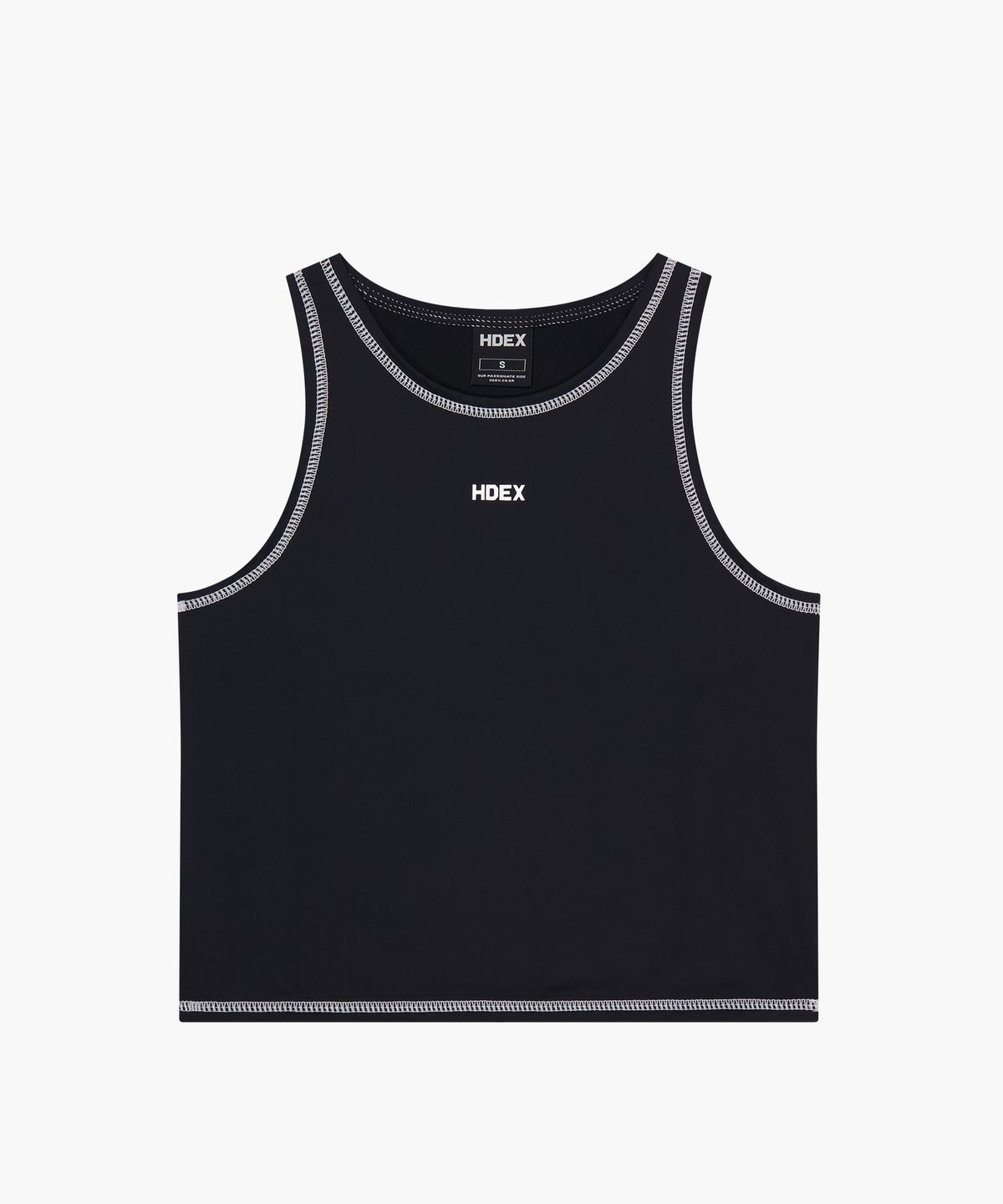 에이치덱스(HDEX) 프로 스티치 크롭 탱크탑 (Black)