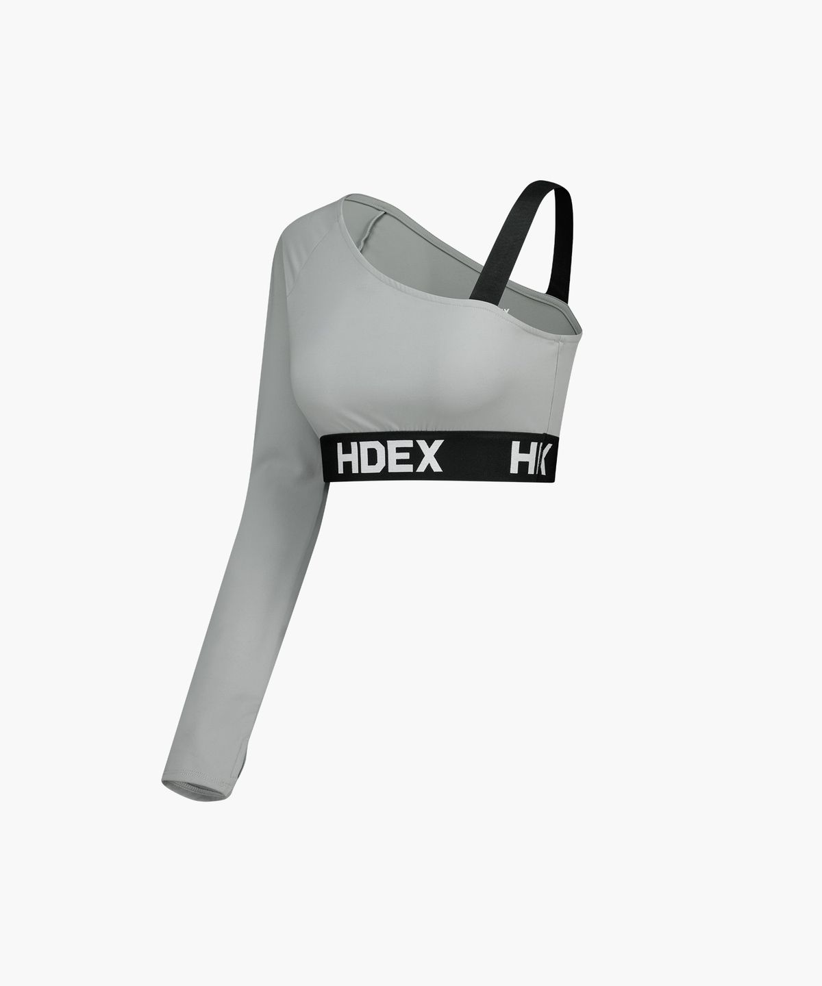 에이치덱스(HDEX) 프로 원 숄더 크롭 롱 슬리브 (Fog Gray)