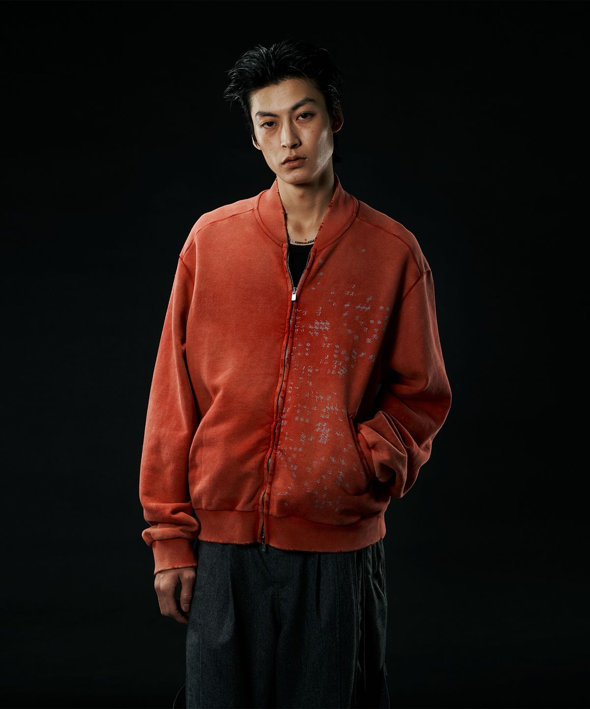 엔드릭스(EDLIX) Heavy Faded Linings Sweat Jacket (Vintage Red)