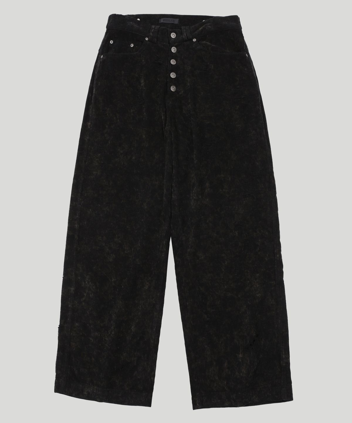 엔드릭스(EDLIX) SMUDGE HOLE CORDUROY PANTS (BLACK)