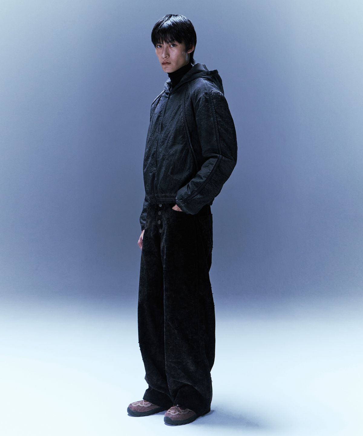 엔드릭스(EDLIX) SMUDGE HOLE CORDUROY PANTS (BROWN)