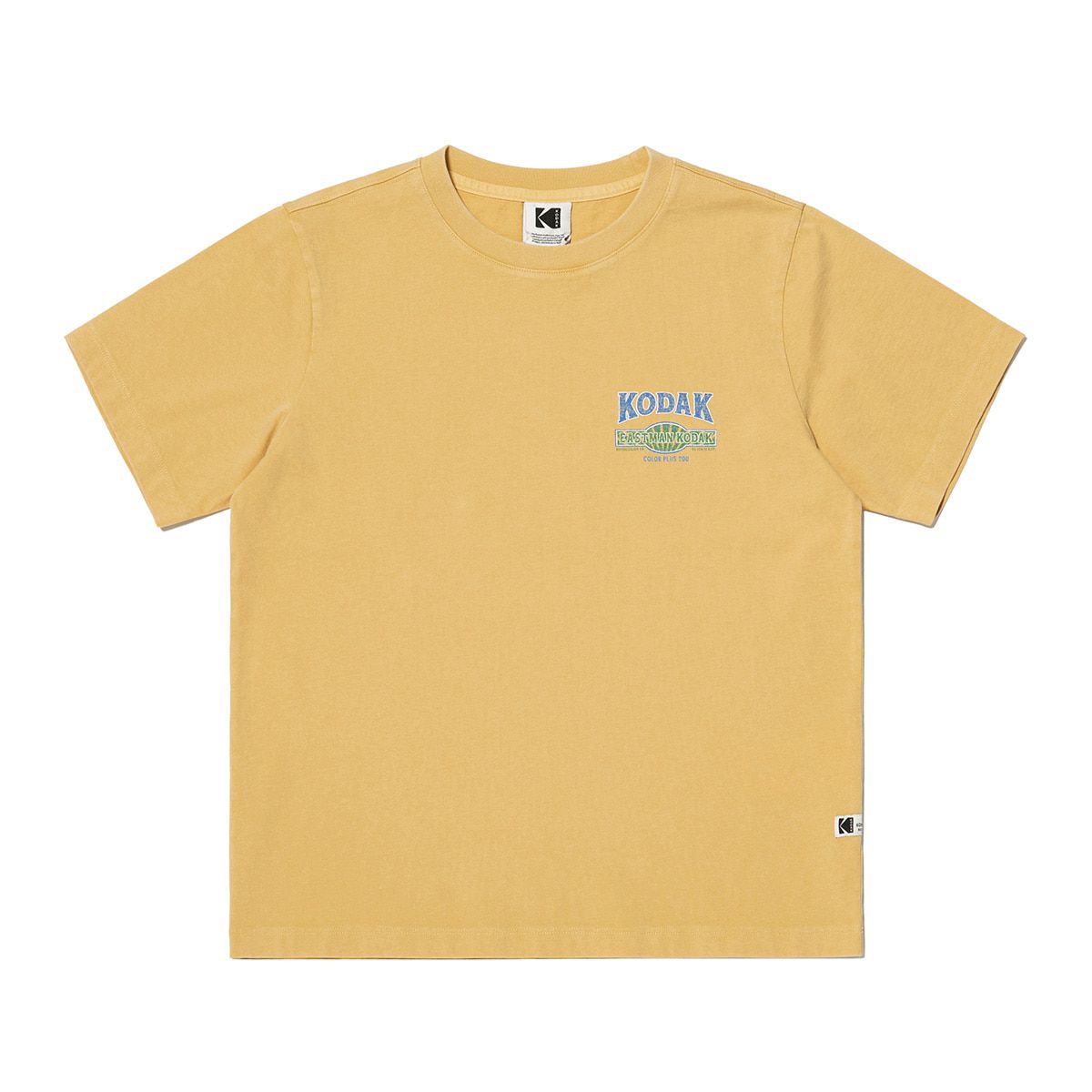 코닥(KODAK) 스노우 워싱 그래픽 반팔 티셔츠 우먼 YELLOW