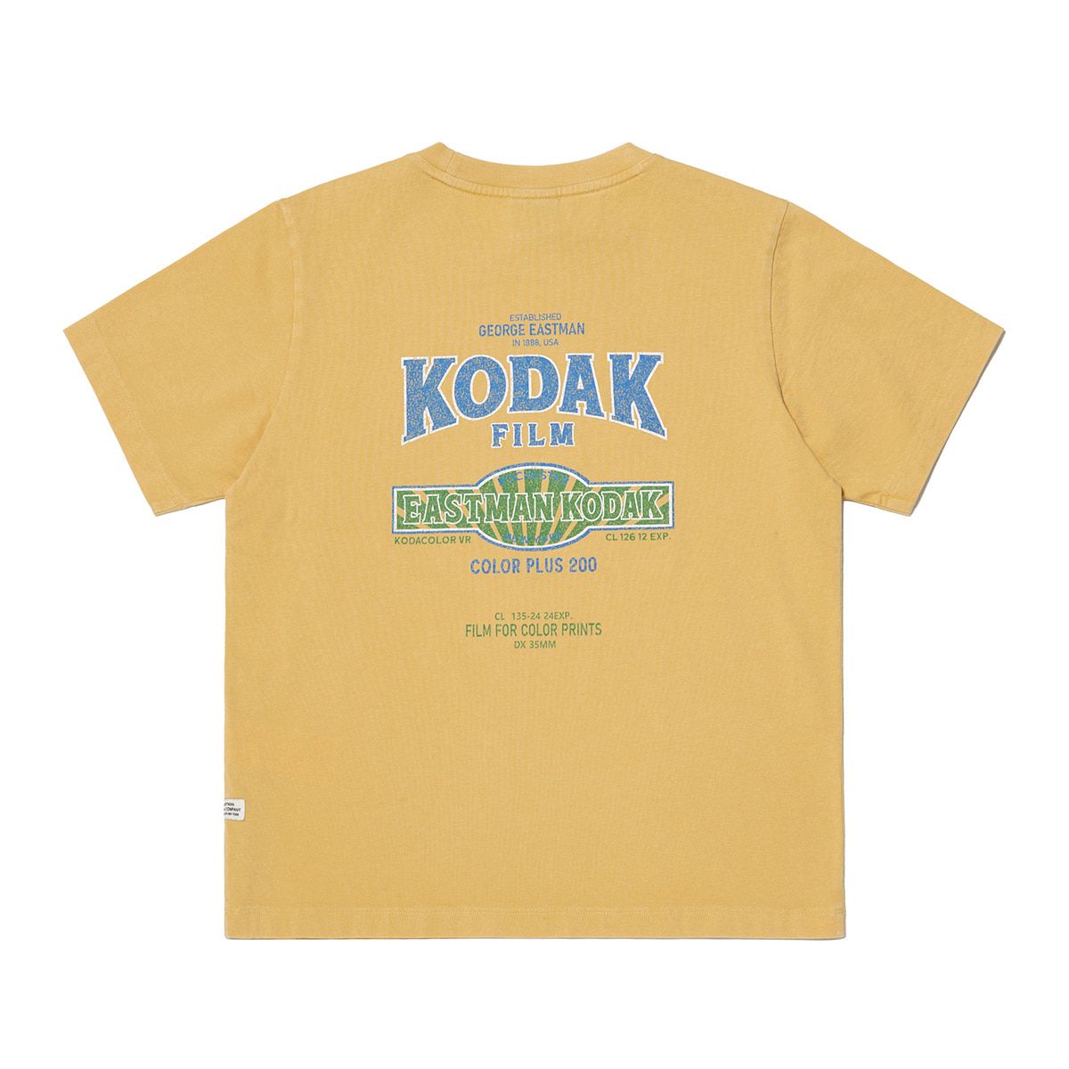 코닥(KODAK) 스노우 워싱 그래픽 반팔 티셔츠 우먼 YELLOW