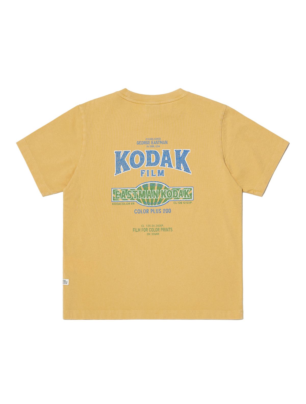 코닥(KODAK) 스노우 워싱 그래픽 반팔 티셔츠 우먼 YELLOW