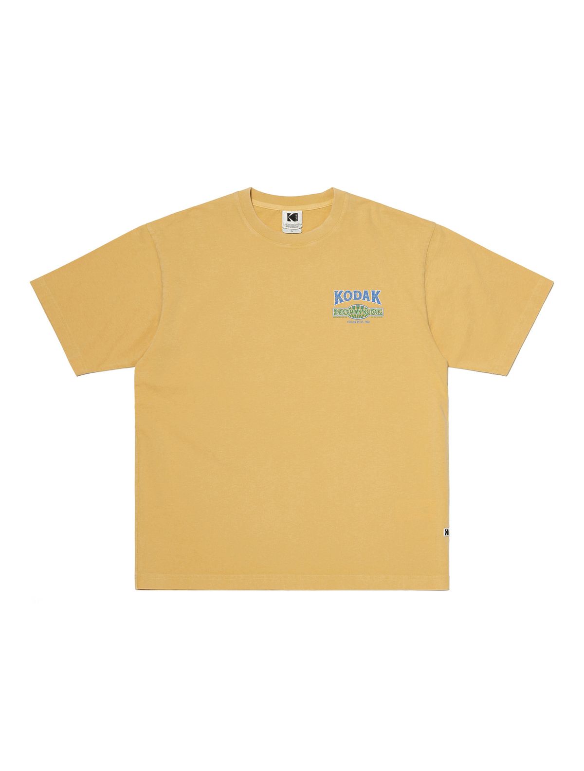 코닥(KODAK) 스노우 워싱 그래픽 반팔 티셔츠 YELLOW