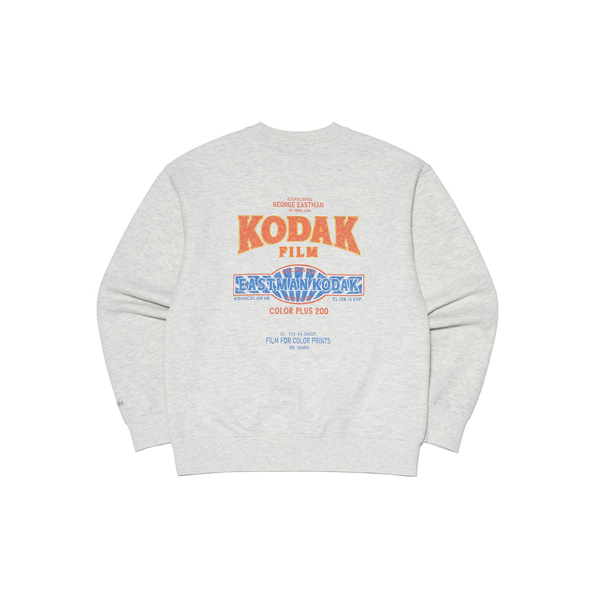코닥(KODAK) 스노우 워싱 그래픽 맨투맨 WHITE MELANGE