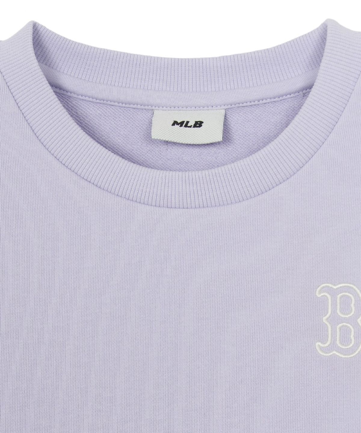 엠엘비 키즈(MLB KIDS) 베이직 스몰로고 맨투맨 BOS (Lavender)