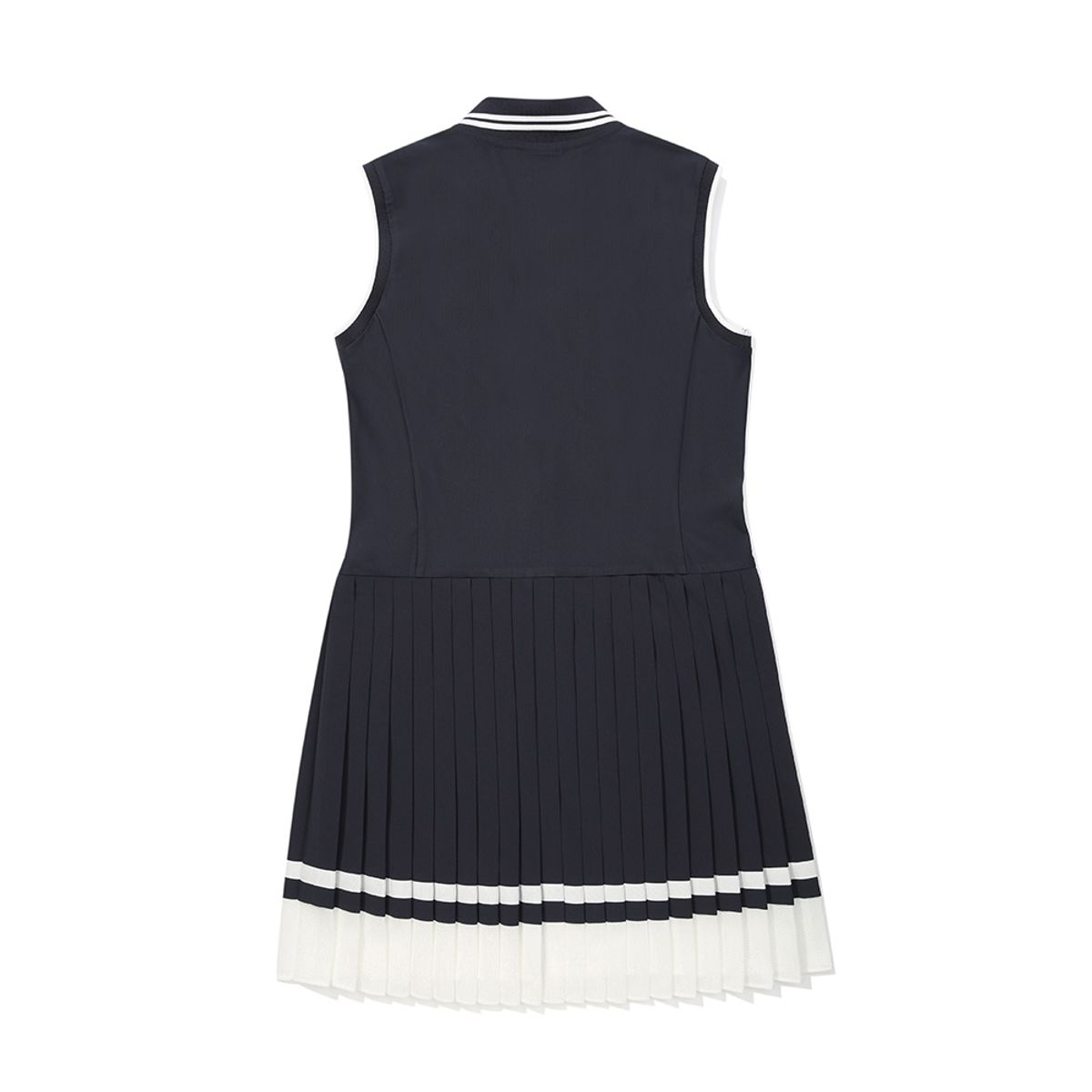 말본 골프(MALBON GOLF) 슬리브리스 잔플리츠 원피스 NAVY (WOMAN)