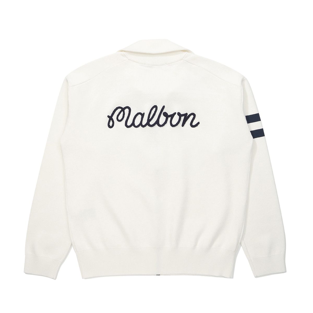 말본 골프(MALBON GOLF) 니트 집업 가디건 IVORY (WOMAN)