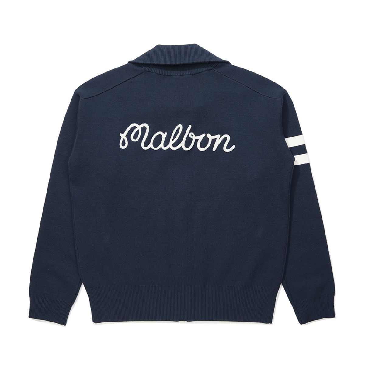 말본 골프(MALBON GOLF) 니트 집업 가디건 NAVY (WOMAN)