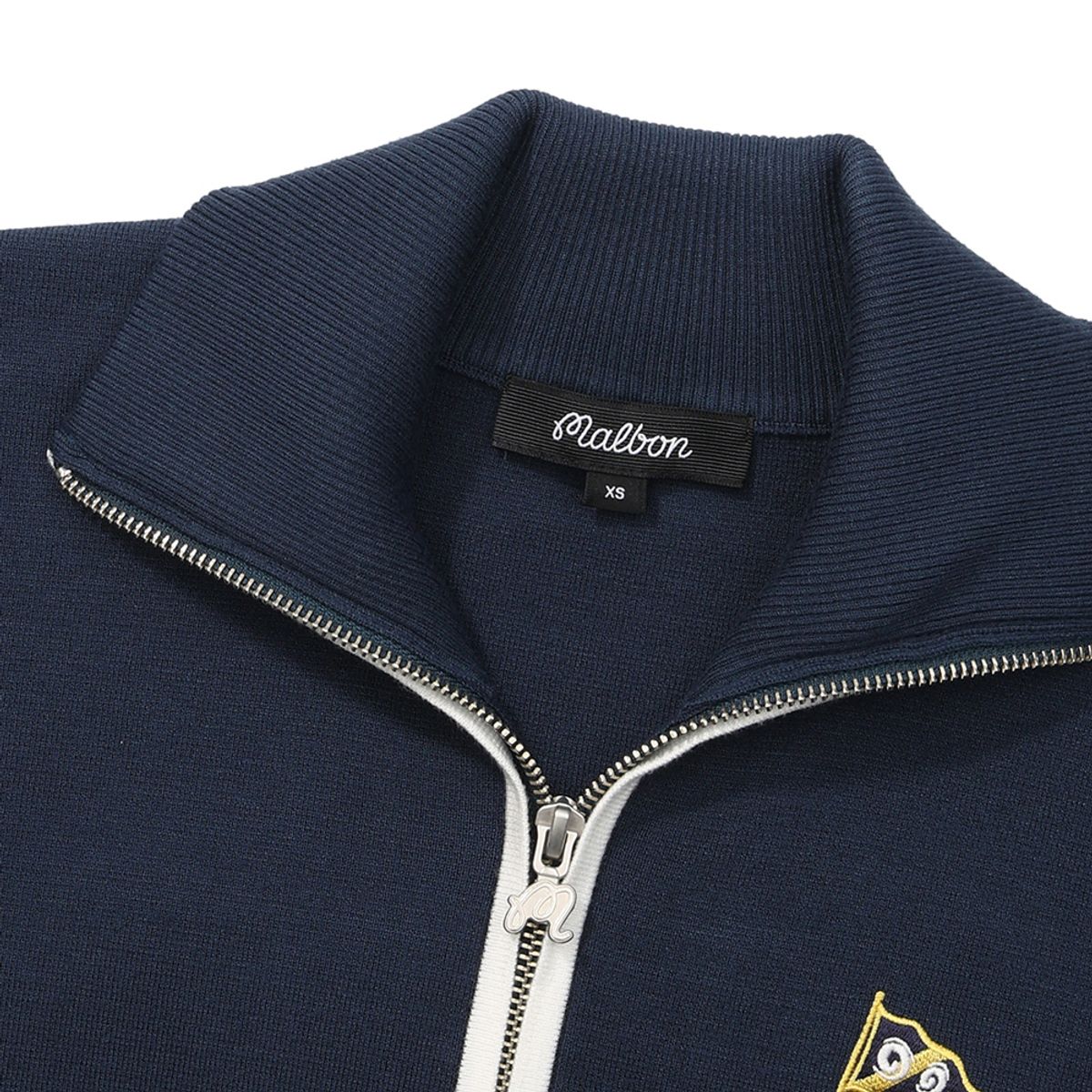 말본 골프(MALBON GOLF) 니트 집업 가디건 NAVY (WOMAN)