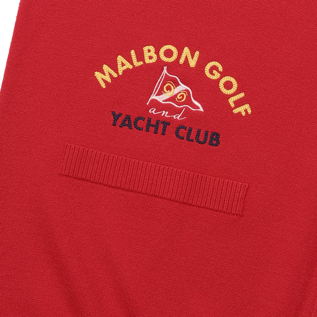 말본 골프(MALBON GOLF) 니트 풀집업 자켓 RED (MAN)