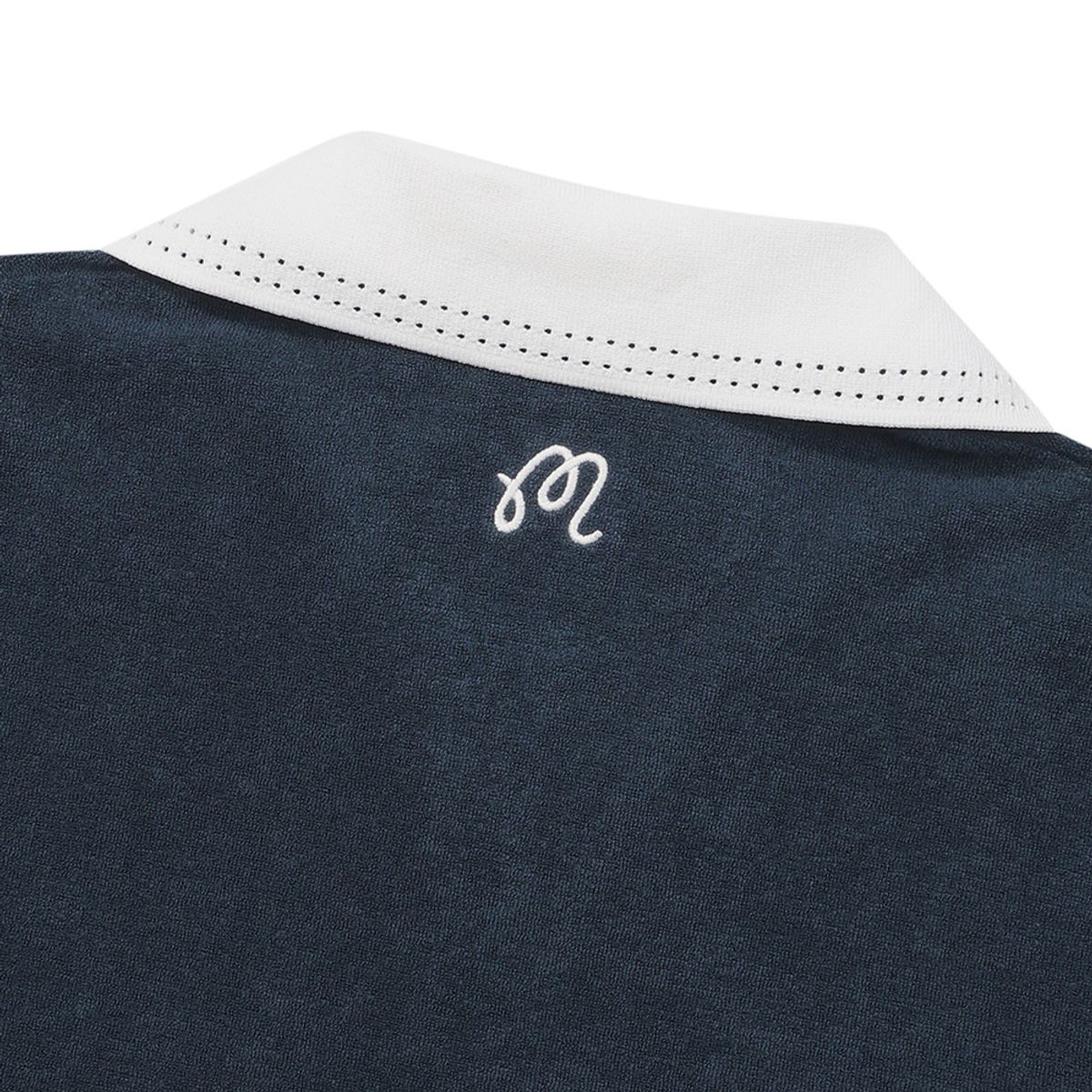 말본 골프(MALBON GOLF) 배색 오픈 카라 티셔츠 NAVY (WOMAN)