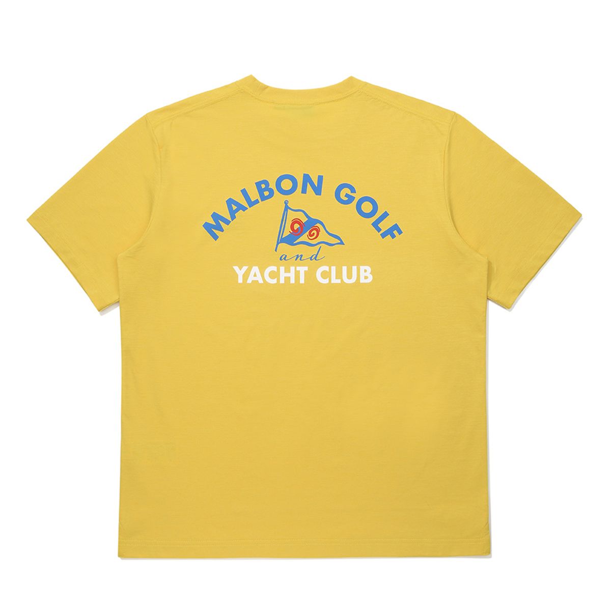 말본 골프(MALBON GOLF) YACHT CLUB 유니 라운드 티셔츠 YELLOW