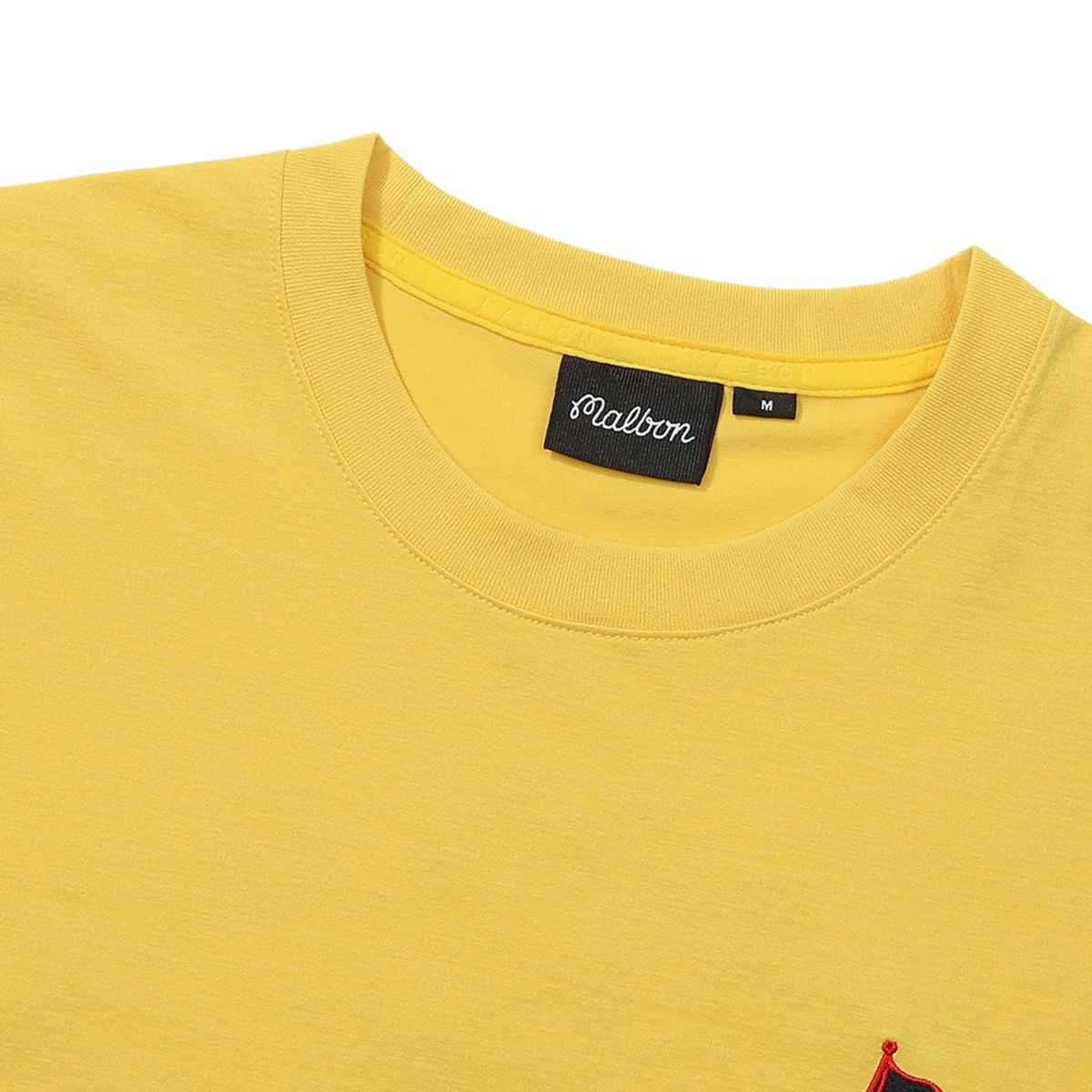 말본 골프(MALBON GOLF) YACHT CLUB 유니 라운드 티셔츠 YELLOW