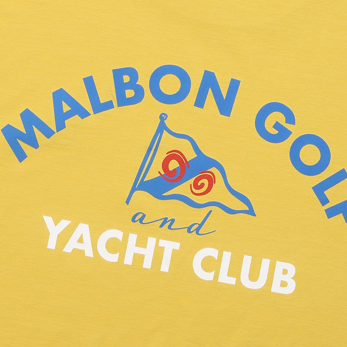 말본 골프(MALBON GOLF) YACHT CLUB 유니 라운드 티셔츠 YELLOW